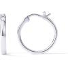 PAVOI 14K Gold Plated 925 Sterling Silver Post Lightweight Hoops | 20mm – 30mm Earring | Gold Hoop Earrings for Women(White Gold)
