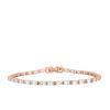 PAVOI 14K Gold Plated CZ Tennis Bracelet For Women | Classic Emerald Cut Simulated Diamond Bracelet(7.5 Inches)