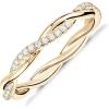 PAVOI 14K Gold Plated Cubic Zirconia Twisted Rope Eternity Band for Women(Yellow Gold)