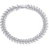 PAVOI 14K Gold Plated Marquise Cut Tennis Bracelet for Women – Cubic Zirconia Gold Tennis Bracelets for Women – Delicate Marquise CZ Bridal Jewelry for Wedding(White Gold)