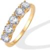 PAVOI 14K Gold Plated Premium Cubic Zirconia Engagement Ring for Women | Promise Eternity Ring Jewelry(Yellow Gold)