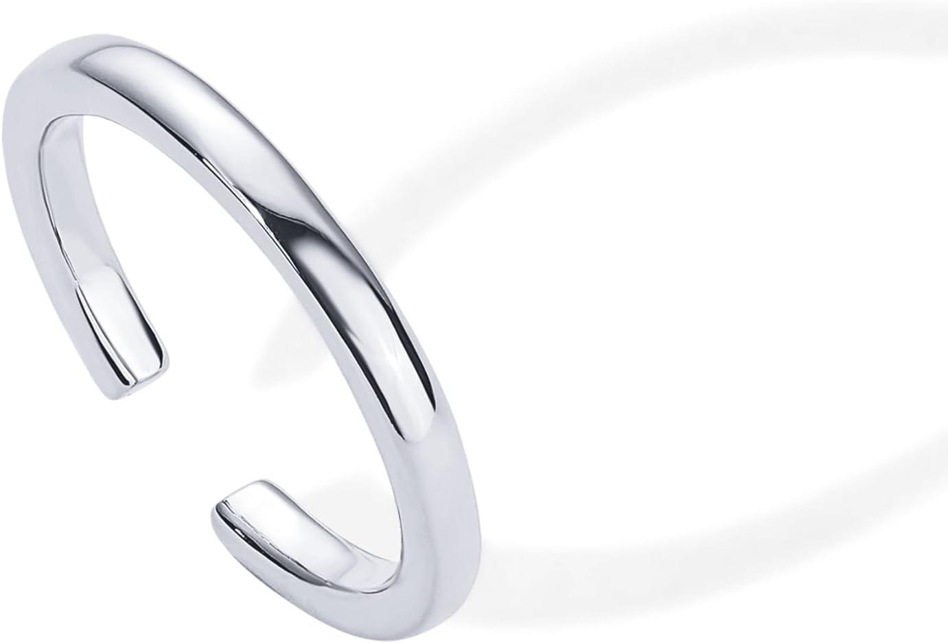 imagePAVOI 18K Gold Plated Adjustable Toe Rings for Women  Trendy CrissCross and Classic Band Toe Ring2 Millimeters