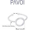 PAVOI 14K Gold Karma Open Circle Ring | Gold Plated Adjustable Rings for Women | Stackable Rings(White Gold)