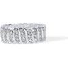 PAVOI 14K Gold Plated Chunky Ring | Cubic Zirconia Stackable Rings | Chunky Wide Band for Women(White Gold)
