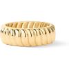 PAVOI 14K Gold Plated Chunky Statement Ring | Chunky Stackable Wide Band for Women(Yellow Gold)
