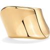 PAVOI 14K Gold Plated Chunky Statement Ring for Women | Stainless Steel Hypoallergenic Wide Stackable Rings(Yellow Gold)