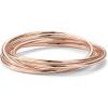 PAVOI 14K Plated Interlocked Rolling Anxiety Fidget Ring for Women and Men – Stacking Gold Ring(Rose Gold)