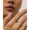 PAVOI 18K Gold Plated Marquise Round Mini Cubic Zirconia Stackable Rings for Women | Dainty Stacking Thin Band for Women(Yellow Gold)