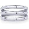PAVOI 14K Gold Plated Chunky Curved Triple Stackable Ring for Women – Stainless Steel Three in One Statement Rings – Waterproof Thick Multi-Bands(Stainless Steel)