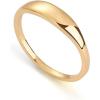 PAVOI 14K Gold Plated Chunky Signet Ring for Women | Women’s Stackable Bands(Yellow Gold)