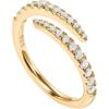 PAVOI 14K Gold Plated Cubic Zirconia Open Twist Eternity Band for Women(Yellow Gold)