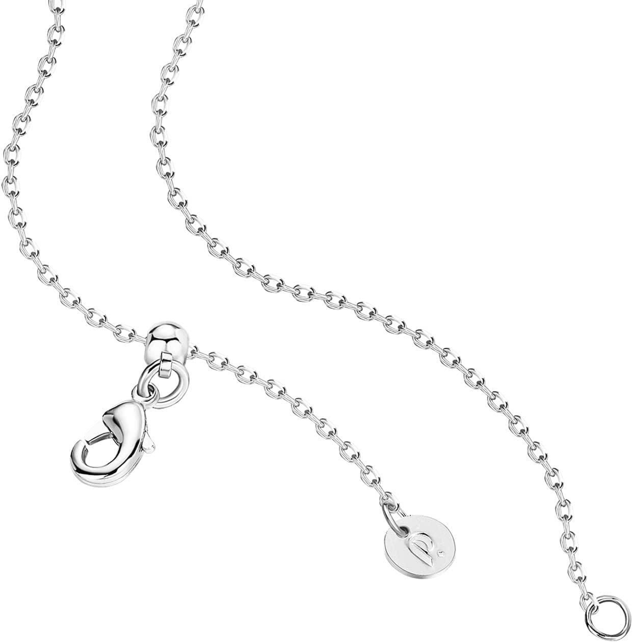 imagePAVOI 14K Gold Plated Cubic Zirconia Heart Necklace Cute Dainty Love Pendant Necklaces for WomenWhite Gold