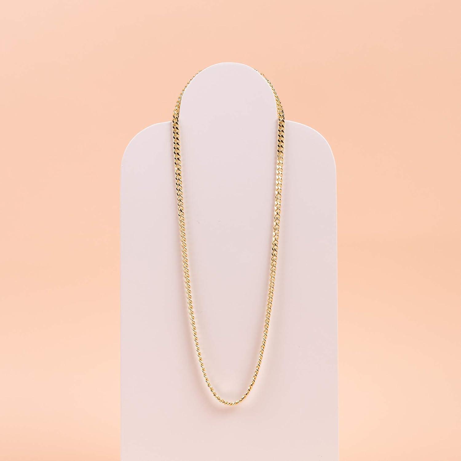imagePAVOI 14K Gold Plated Curb Paperclip Box Sphere Bead Snake Herringbone and Figaro Chain Adjustable Necklace18K Yellow Vermeil