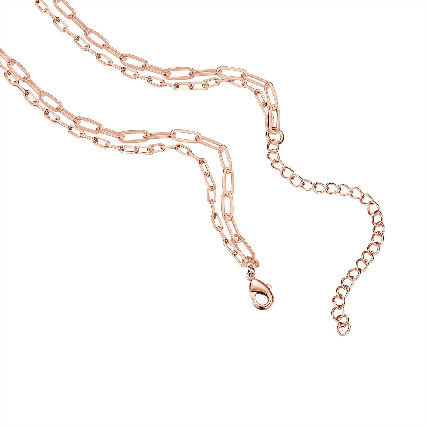 imagePAVOI 14K Gold Plated Layering Necklaces  Stylish Minimalist Design Pendant Necklaces  Bar Circle Lotus Disc Dog Tag Horizontal Bar Pendants for WomenRose Gold