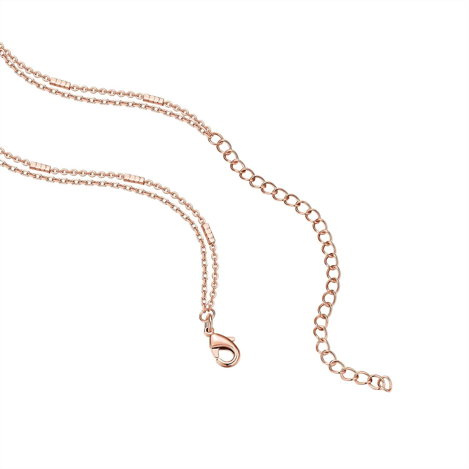 imagePAVOI 14K Gold Plated Layering Necklaces  Stylish Minimalist Design Pendant Necklaces  Bar Circle Lotus Disc Dog Tag Horizontal Bar Pendants for WomenRose Gold