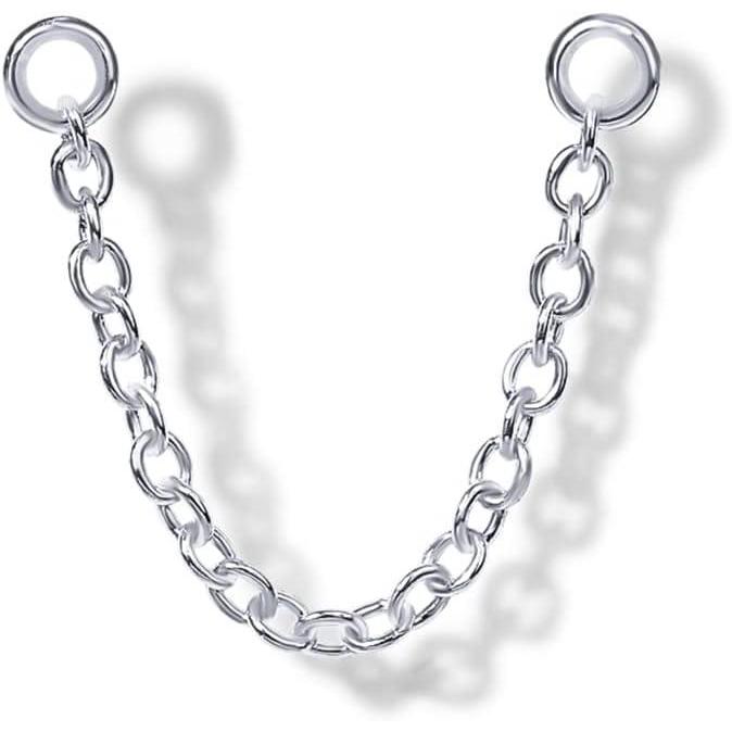 imagePAVOI 14K Earrings Chain Connectors 45 Millimeters Yellow Gold30mm White