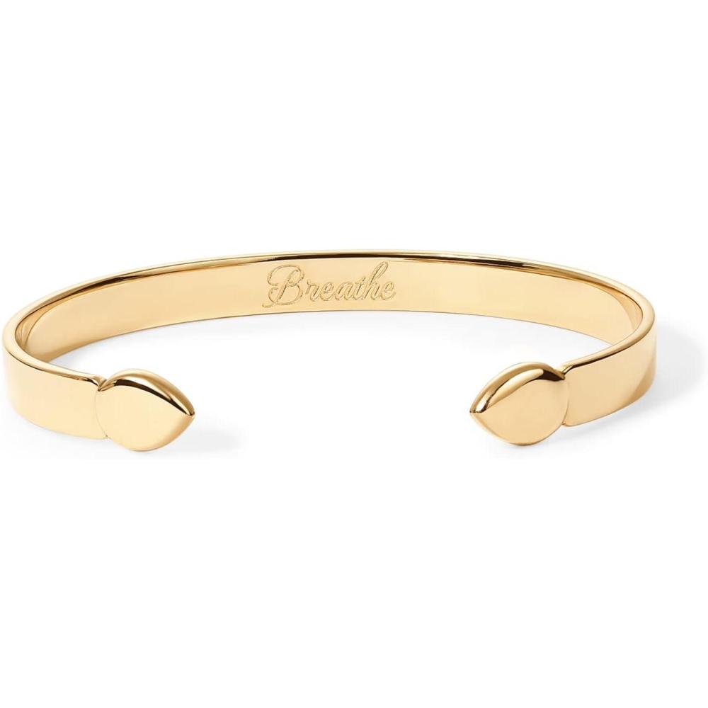 imagePAVOI 14K Gold Plated Stainless Steel Bangle Bracelets for Women Inspirational Engraved Adjustable Mantra Cuff Bangle Personalized Gift for Her Mom Sister Birthday Gifts for WomenYellow Gold