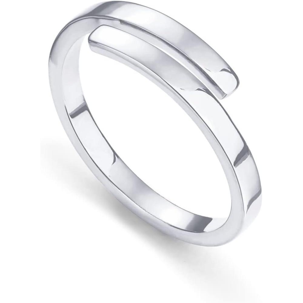 imagePAVOI 14K Gold Plated Twist Stacking Ring l Rings for WomenWhite Gold