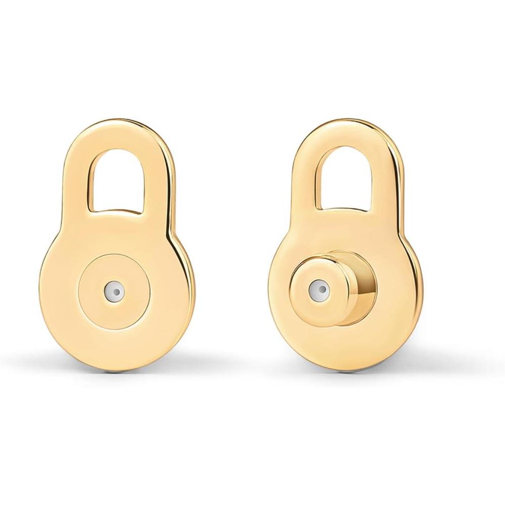 imagePAVOI 14K Yellow Gold Plated Lobe Lifters for Heavy Earrings for Women  Earring Backs for Droopy Ears  Comfortable Backings for Studs Fashion Jewelry AccessoriesYellow Gold