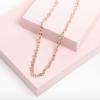 PAVOI 14K Gold Plated Adjustable Link Chain Necklace for Women | Box Rope Sphere Bead Serpentine Anchor Mariner Gold Chain Necklaces(Rose Gold)