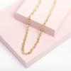 PAVOI 14K Gold Plated Adjustable Link Chain Necklace for Women | Box Rope Sphere Bead Serpentine Anchor Mariner Gold Chain Necklaces(Yellow Gold)