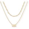 PAVOI 14K Gold Plated Angel Number Pendant Layering Necklace for Women | 999 Lucky Numerology Singapore Chain Necklace(Yellow Gold)