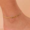 PAVOI 14K Gold Plated Anklet for Women – Trendy Link Chain Ankle Bracelet Summer Jewelry – Boho Dainty Anklets with Cubic Zirconia, Beaded, Evil Eye, Star, Station, Pearls Adjustable Gold Jewelry(Star)