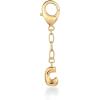 PAVOI 14K Gold Plated Bubble Letter Bag Charm for Handbags – Gold Initial Letter Keychain for Women – Chunky Purse Charm Gift(C)