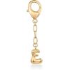 PAVOI 14K Gold Plated Bubble Letter Bag Charm for Handbags – Gold Initial Letter Keychain for Women – Chunky Purse Charm Gift(E)