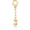 PAVOI 14K Gold Plated Bubble Letter Bag Charm for Handbags – Gold Initial Letter Keychain for Women – Chunky Purse Charm Gift(J)