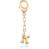PAVOI 14K Gold Plated Bubble Letter Bag Charm for Handbags – Gold Initial Letter Keychain for Women – Chunky Purse Charm Gift(K)