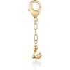 PAVOI 14K Gold Plated Bubble Letter Bag Charm for Handbags – Gold Initial Letter Keychain for Women – Chunky Purse Charm Gift(L)