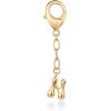 PAVOI 14K Gold Plated Bubble Letter Bag Charm for Handbags – Gold Initial Letter Keychain for Women – Chunky Purse Charm Gift(N)