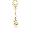 PAVOI 14K Gold Plated Bubble Letter Bag Charm for Handbags – Gold Initial Letter Keychain for Women – Chunky Purse Charm Gift(S)