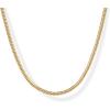 PAVOI 14K Gold Plated Chunky Chain Choker Necklaces for Women | Gold Statement Graduated Link Chain Necklace | Bold Oval Link Barbell Links Paperclip Chains(Snake – 3MM)