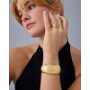 PAVOI 14K Gold Plated Chunky Cuff Bracelets for Women – Stainless Steel Statement Bangle Bracelet – Waterproof Bold Dome Bangles(Yellow Gold)