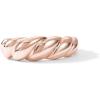 PAVOI 14K Gold Plated Croissant Dome Rings for Women – Trendy Twisted Braided Band – Chunky Signet Stackable Ring Stetement Jewelry(Rose Gold)