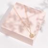 PAVOI 14K Gold Plated Layering Necklaces | Stylish Minimalist Design Pendant Necklaces | Bar, Circle, Lotus, Disc, Dog Tag, Horizontal Bar Pendants for Women(Rose Gold)