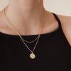 PAVOI 14K Gold Plated Layering Necklaces | Stylish Minimalist Design Pendant Necklaces | Bar, Circle, Lotus, Disc, Dog Tag, Horizontal Bar Pendants for Women(Rose Gold)