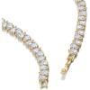 PAVOI 14K Gold Plated Pear Cubic Zirconia Tennis Necklace for Women – Tennis Chain Necklaces – Sizes 15″ and 18″(Yellow Gold)