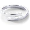 PAVOI 14K Gold Plated Twist Stacking Ring l Rings for Women(White Gold)