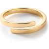 PAVOI 14K Gold Plated Twist Stacking Ring l Rings for Women(Yellow Gold)