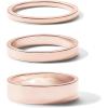 PAVOI 18K Gold Plated 3 Rings Set | Gold Stacking Rings for Women | Stacking Ring Set(Rose Gold)