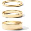 PAVOI 18K Gold Plated 3 Rings Set | Gold Stacking Rings for Women | Stacking Ring Set(Yellow Gold)
