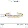 PAVOI Gold Plated Twisted Chunky Bangle Bracelet | 14K Gold Plated | Lightweight Everyday Jewelry(Rose Gold)