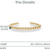 PAVOI Gold Plated Twisted Chunky Bangle Bracelet | 14K Gold Plated | Lightweight Everyday Jewelry(Yellow Gold)