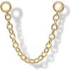 PAVOI 14K Earrings Chain Connectors (45 Millimeters, Yellow Gold)(30mm Yellow)