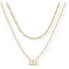PAVOI 14K Gold Plated Angel Number Pendant Layering Necklace for Women | 999 Lucky Numerology Singapore Chain Necklace(Yellow Gold)