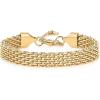 PAVOI 14K Gold Plated Chunky Chain Adjustable Bracelet for Women | Stainless Steel Lightweight Trendy Chain Bracelet(Yellow Gold)