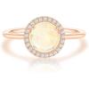 PAVOI 14K Gold Plated Crystal Birthstone Rings | Rings For Women(Rose Gold)